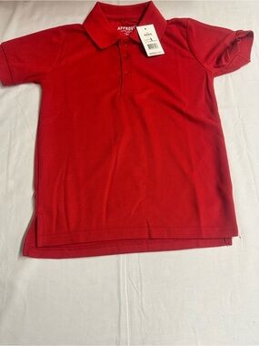 Start Kids Red Polo with Classic Button Placket